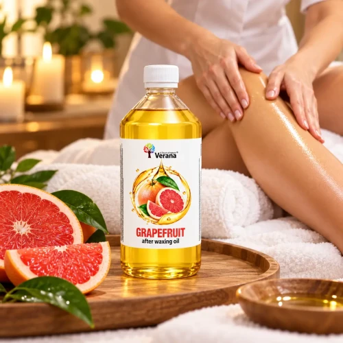 Olejek po depilacji Verana Grejpfrut stosowany po zabiegu depilacji w salonie kosmetycznym