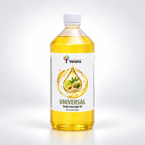 Bezzapachowy olejek Verana Universal do profesjonalnego masażu relaksacyjnego i pielęgnacji skóry w salonie SPA.